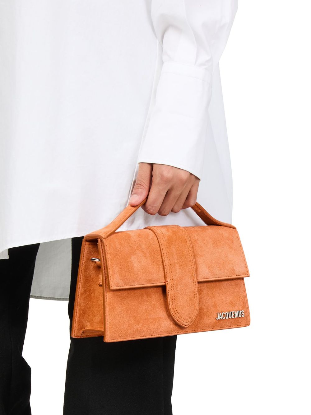 Terracotta Leather Le Grand Bambino Handbag - ventzia