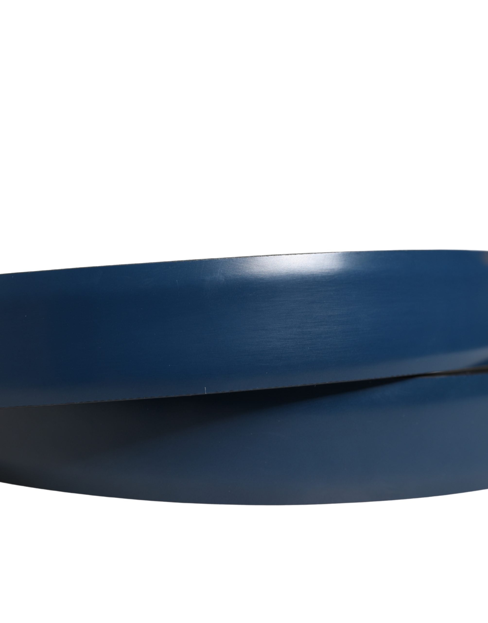 Men Blue Classic Leather Metal Buckle Belt - ventzia