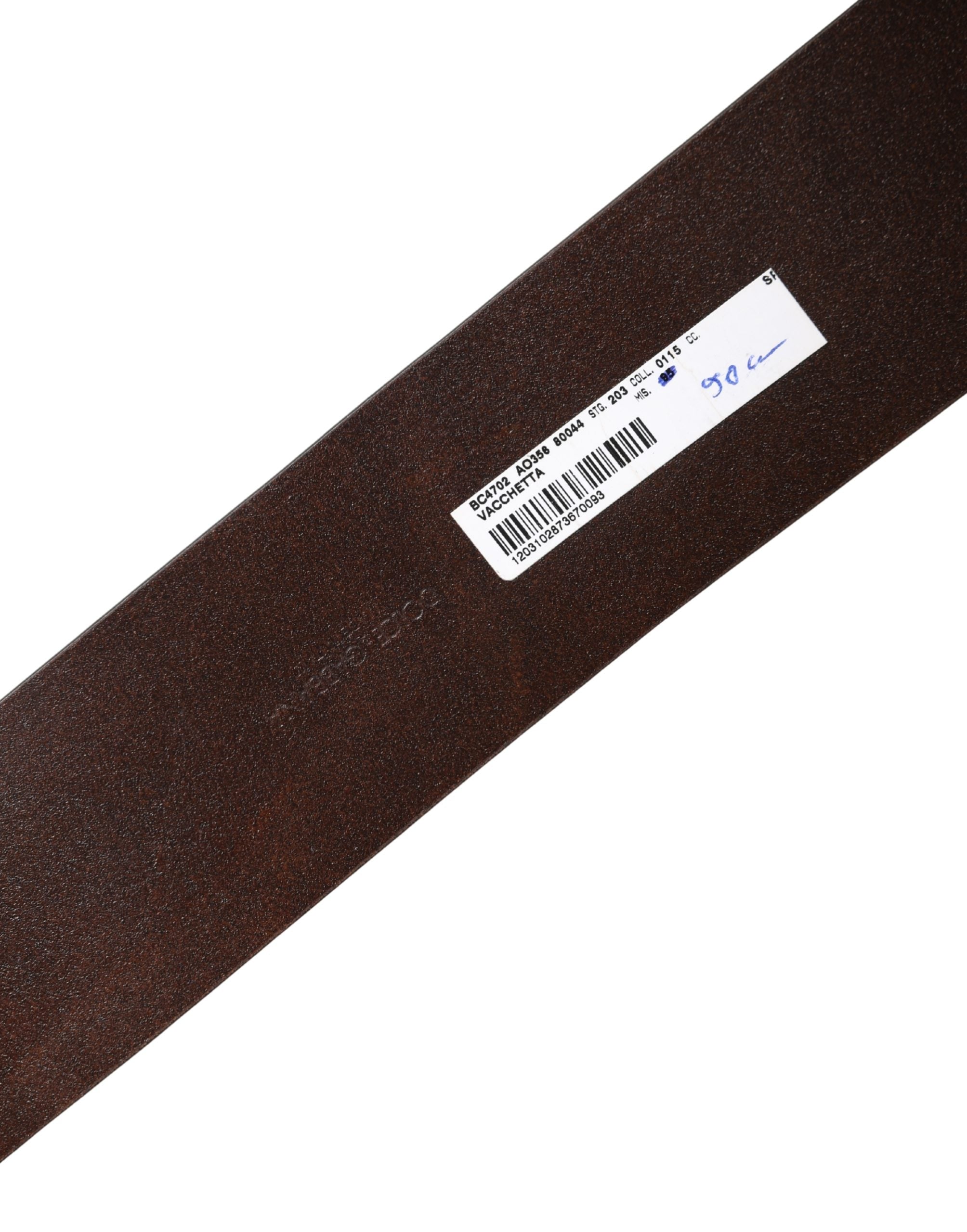 Brown Leather Wide Waist Metal Round Belt - ventzia