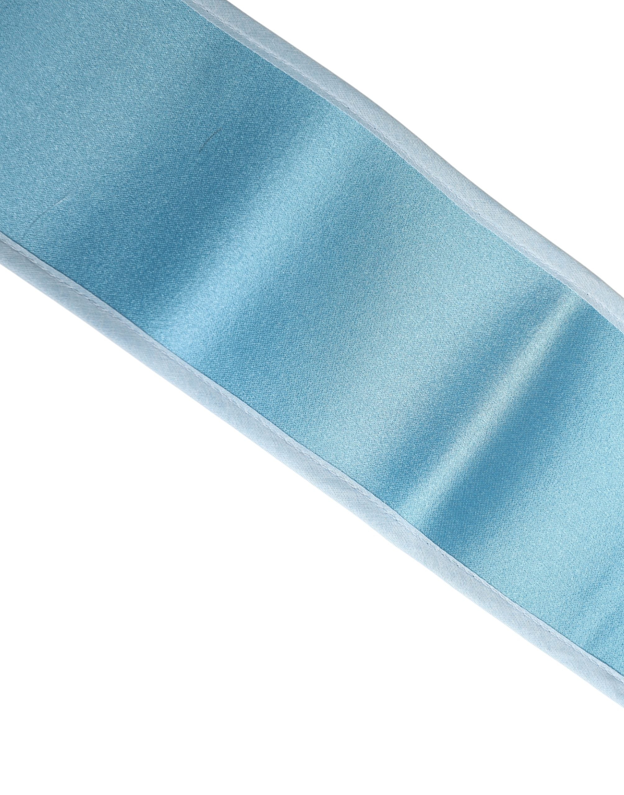 Light Blue Silk Satin Waist Women Cintura Belt - ventzia