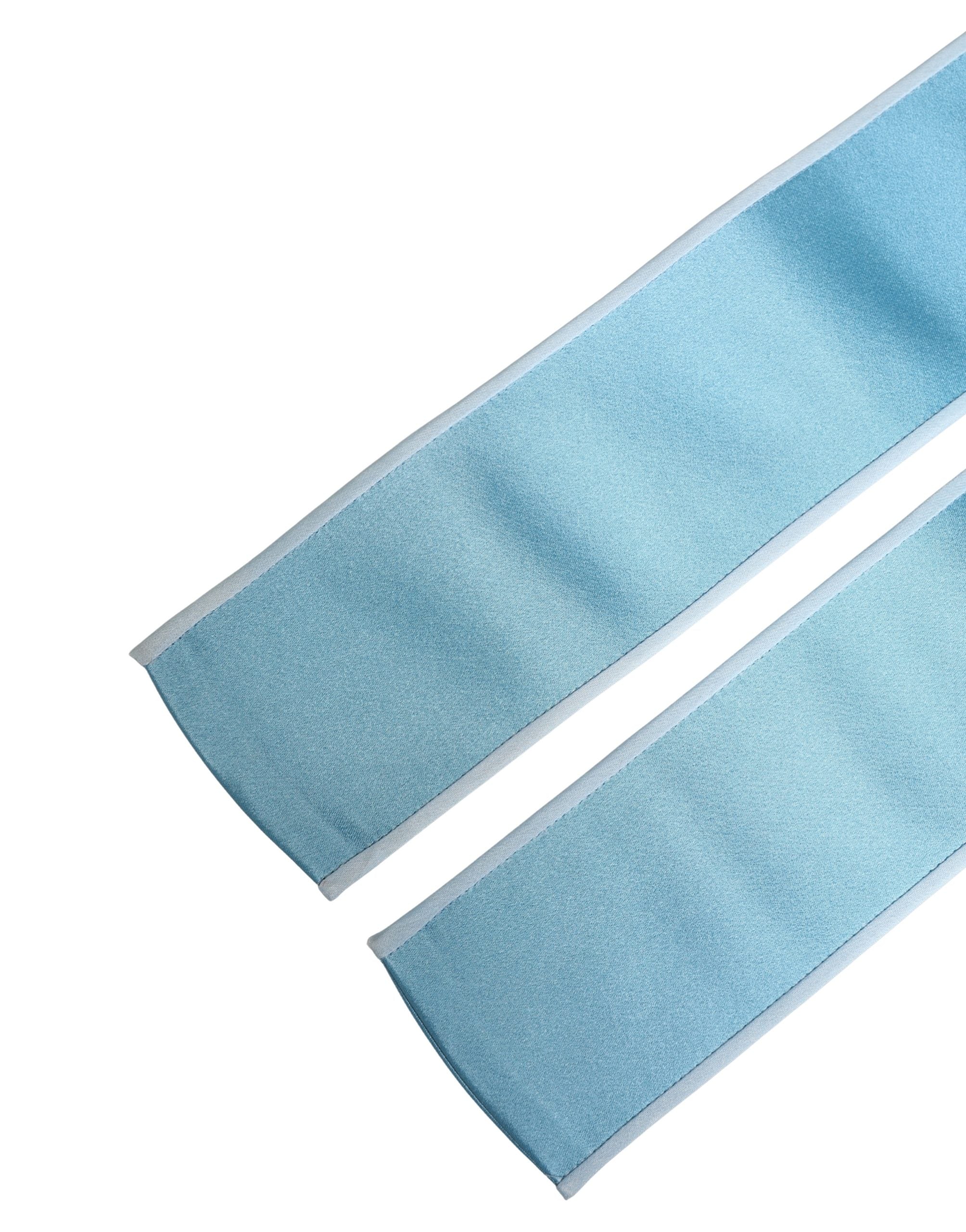 Light Blue Silk Satin Waist Women Cintura Belt - ventzia