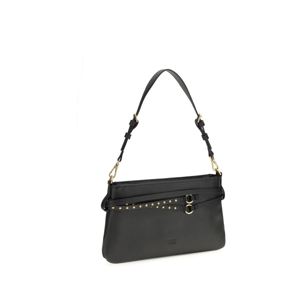 Black Calf Leather Bos Taurus Shoulder Bag - ventzia