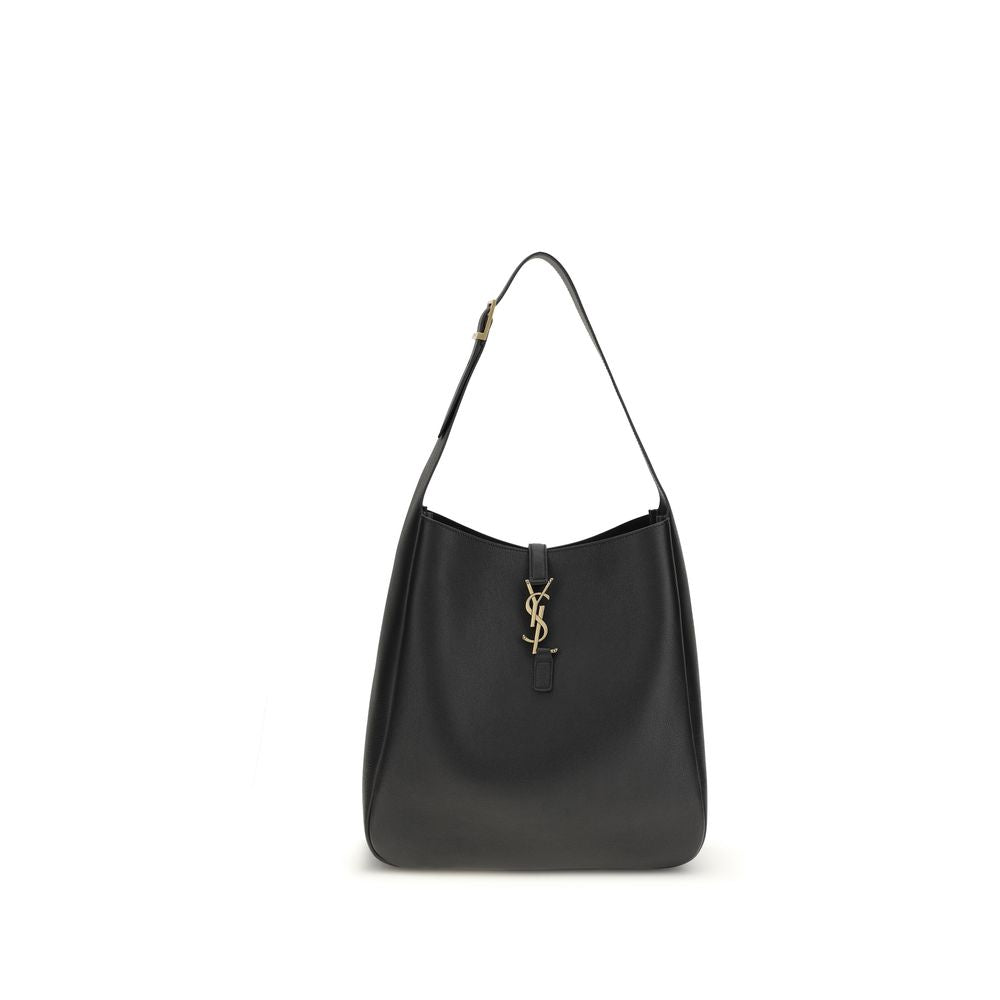 Black Calf Leather Bos Taurus Shoulder Bag - ventzia