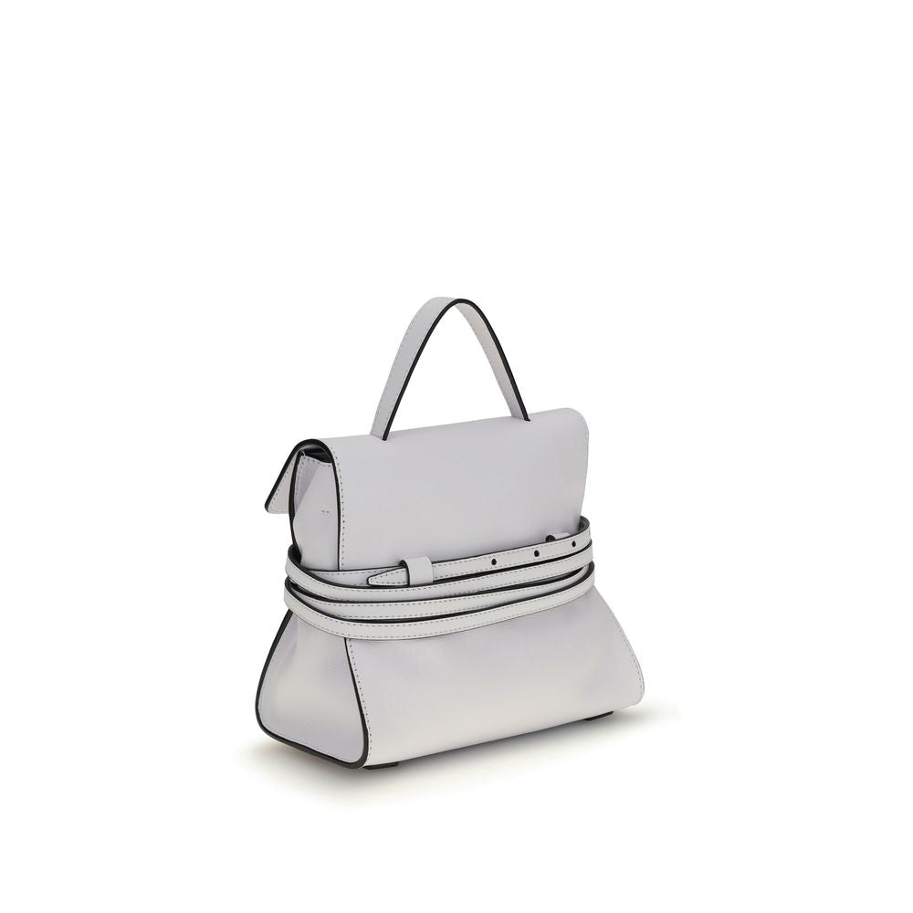 White Calf Leather Bos Taurus Handbag - ventzia