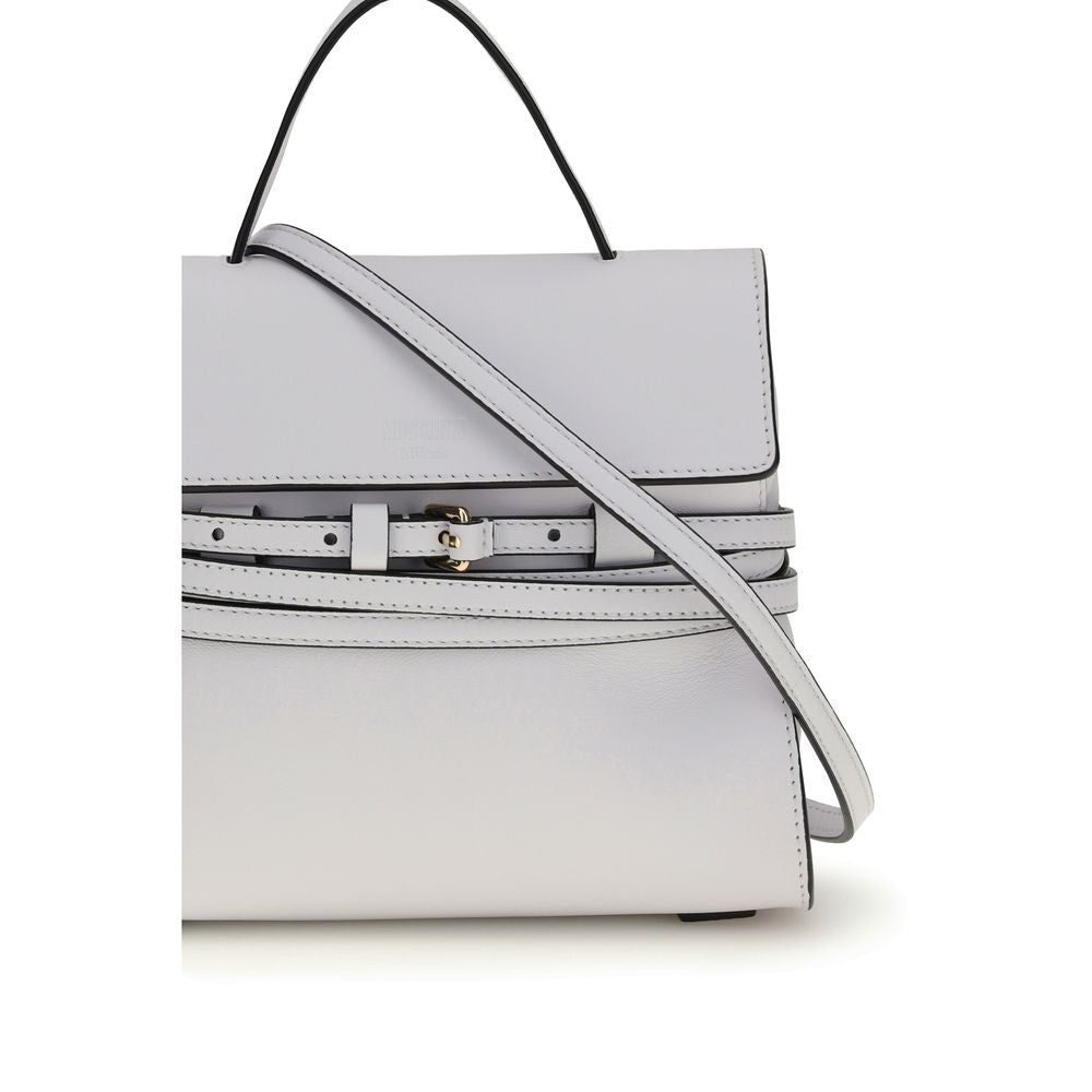 White Calf Leather Bos Taurus Handbag - ventzia
