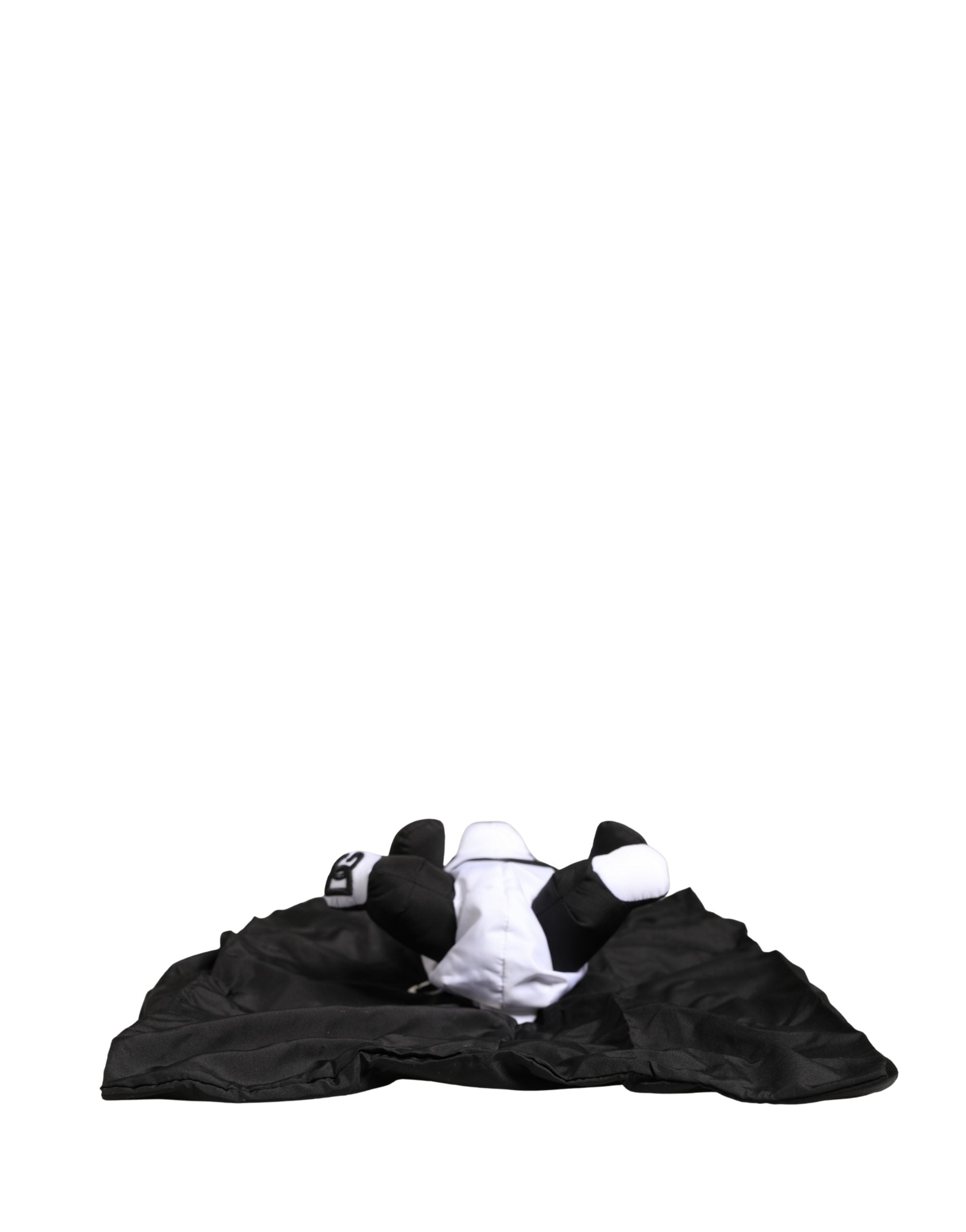 Men Black Polyester Panda Stuffed Ecobag Bag - ventzia