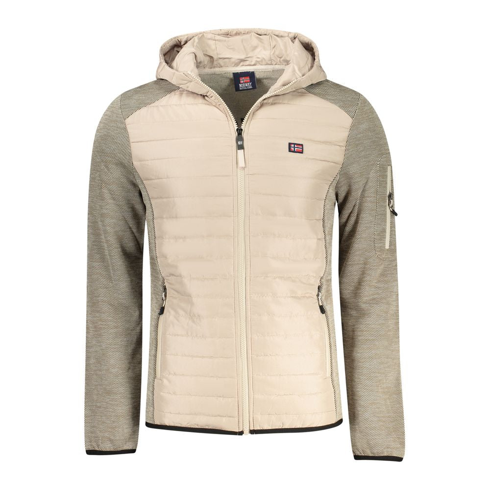 Beige Polyester Men's Jacket - ventzia