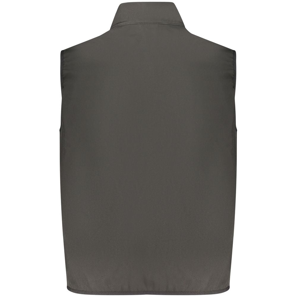 Black Polyester Men's Vest - ventzia