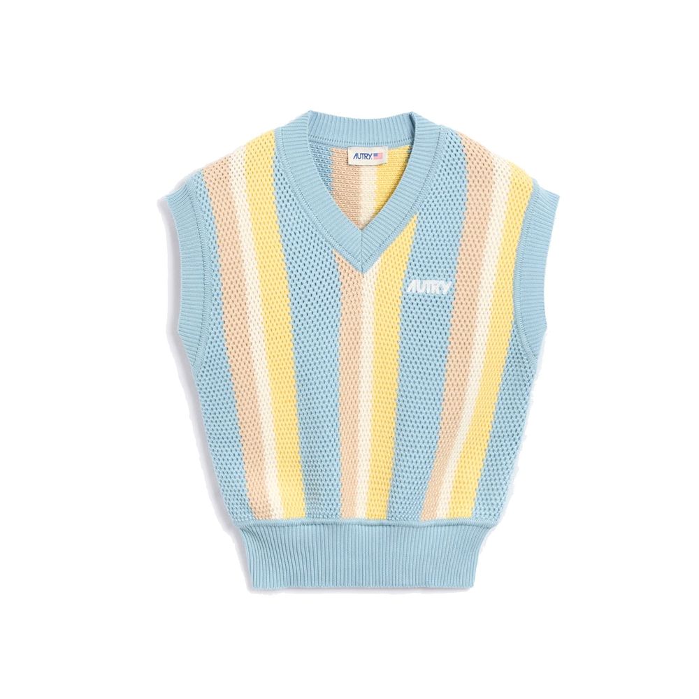 Blue Cotton Waistcoat - ventzia