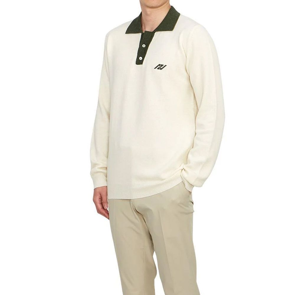 Beige Cotton Polo Shirt - ventzia