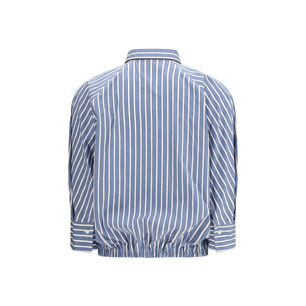 Blue Cotton Pattern Shirt - ventzia