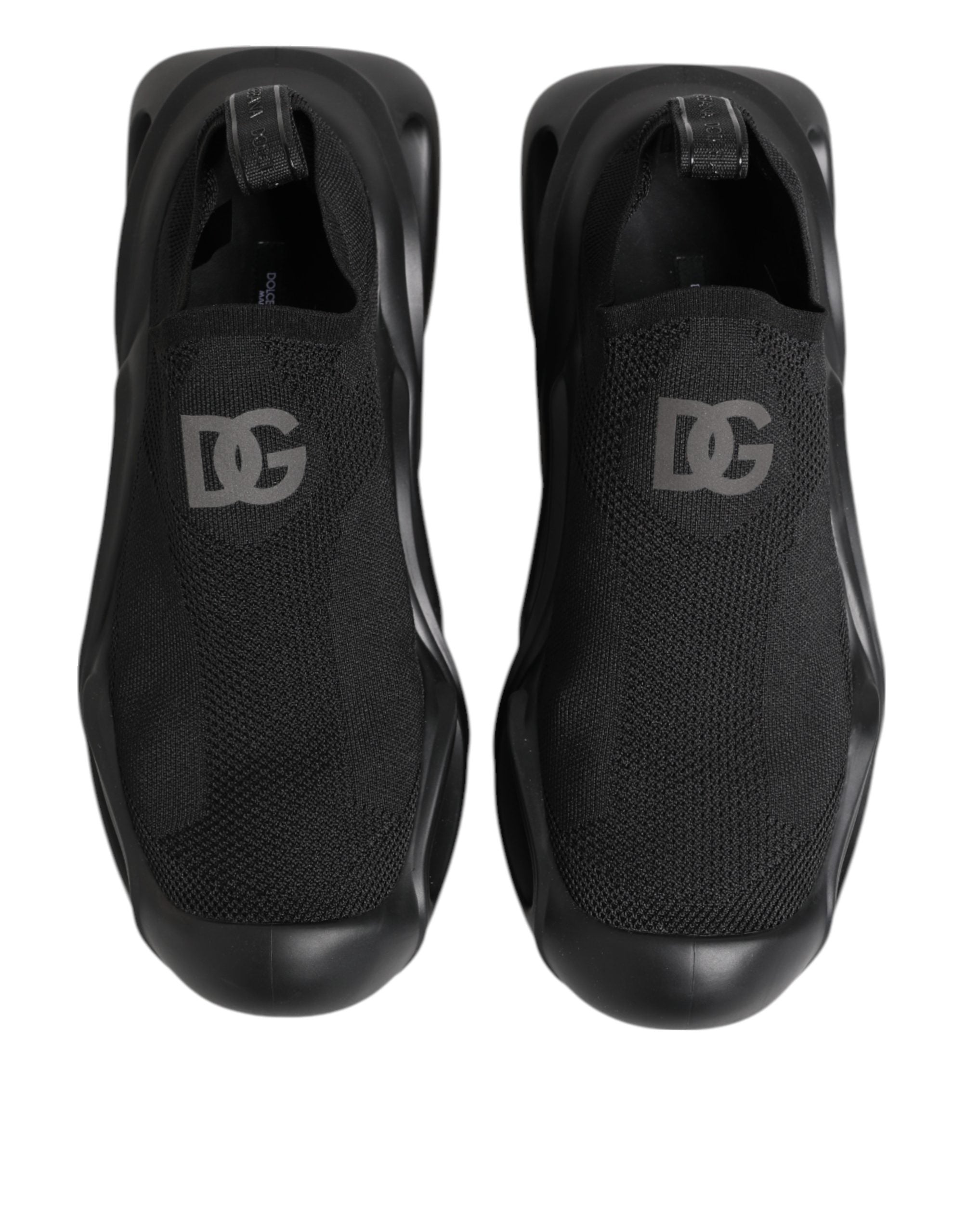 Black Slip On Wave Low Top Sneakers Shoes - ventzia
