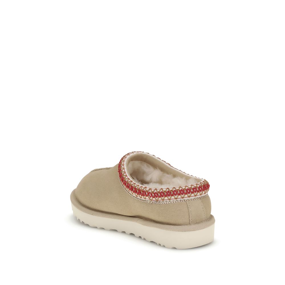 Beige Calf Leather Bos Taurus Mules - ventzia