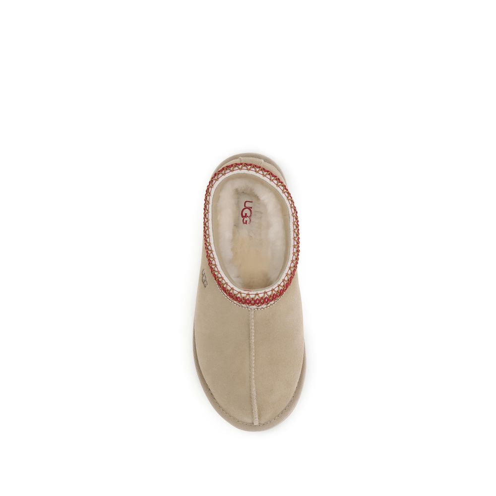 Beige Calf Leather Bos Taurus Mules - ventzia
