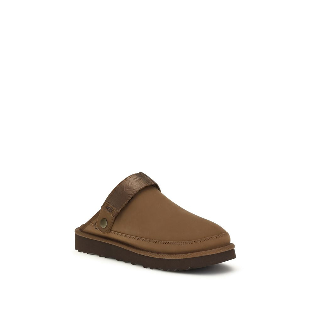 Brown Calf Leather Bos Taurus Mules - ventzia