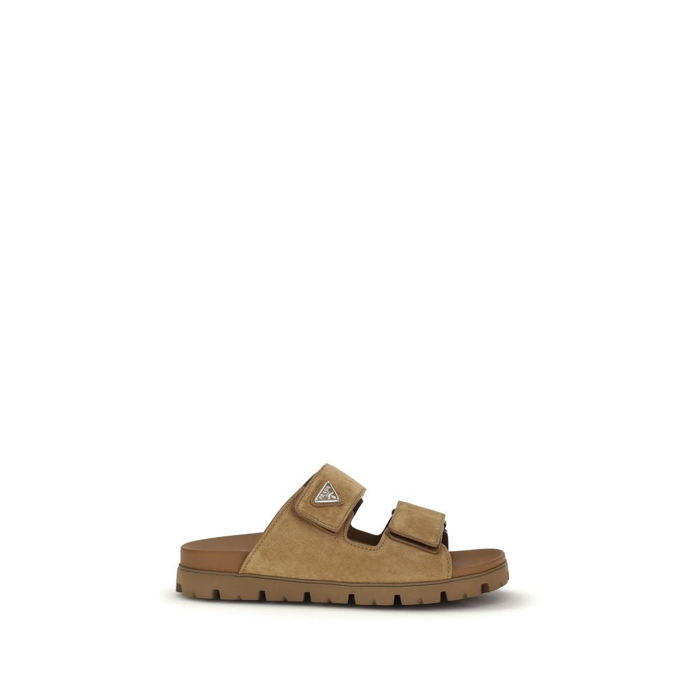 Brown Calf Leather Bos Taurus Strap-On Sandals - ventzia
