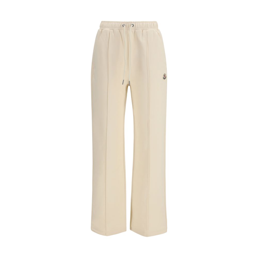 Beige Cotton Athletic Pants - ventzia