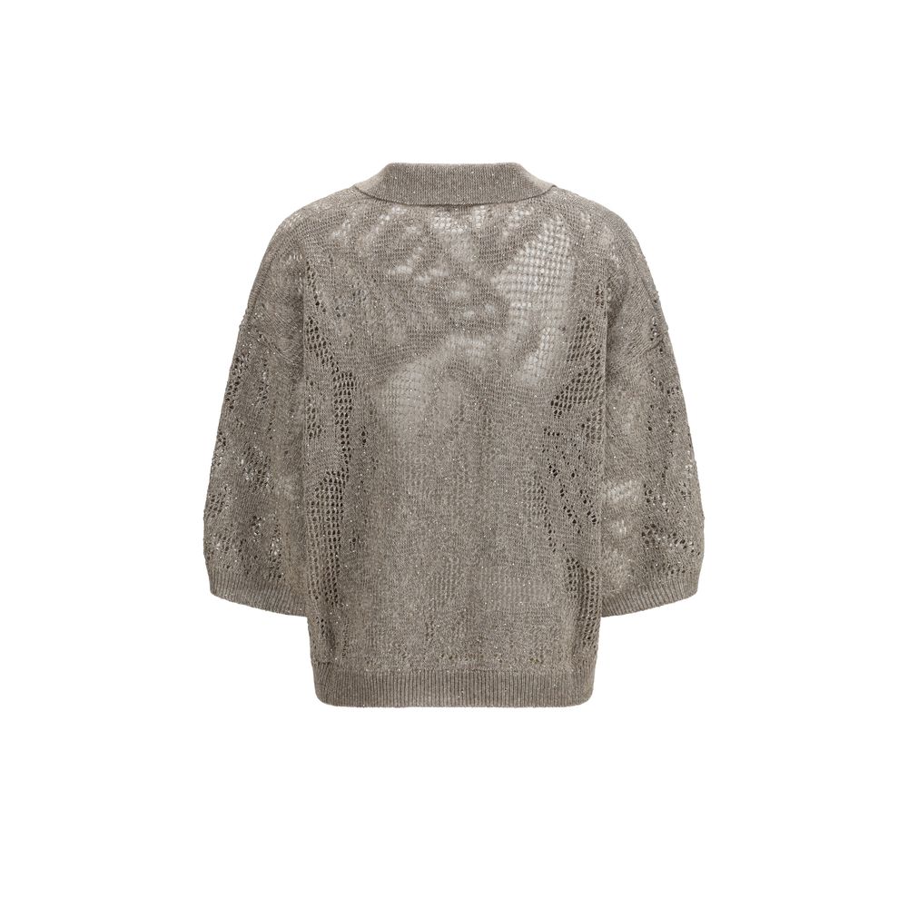 Beige Linen Polo Shirt - ventzia