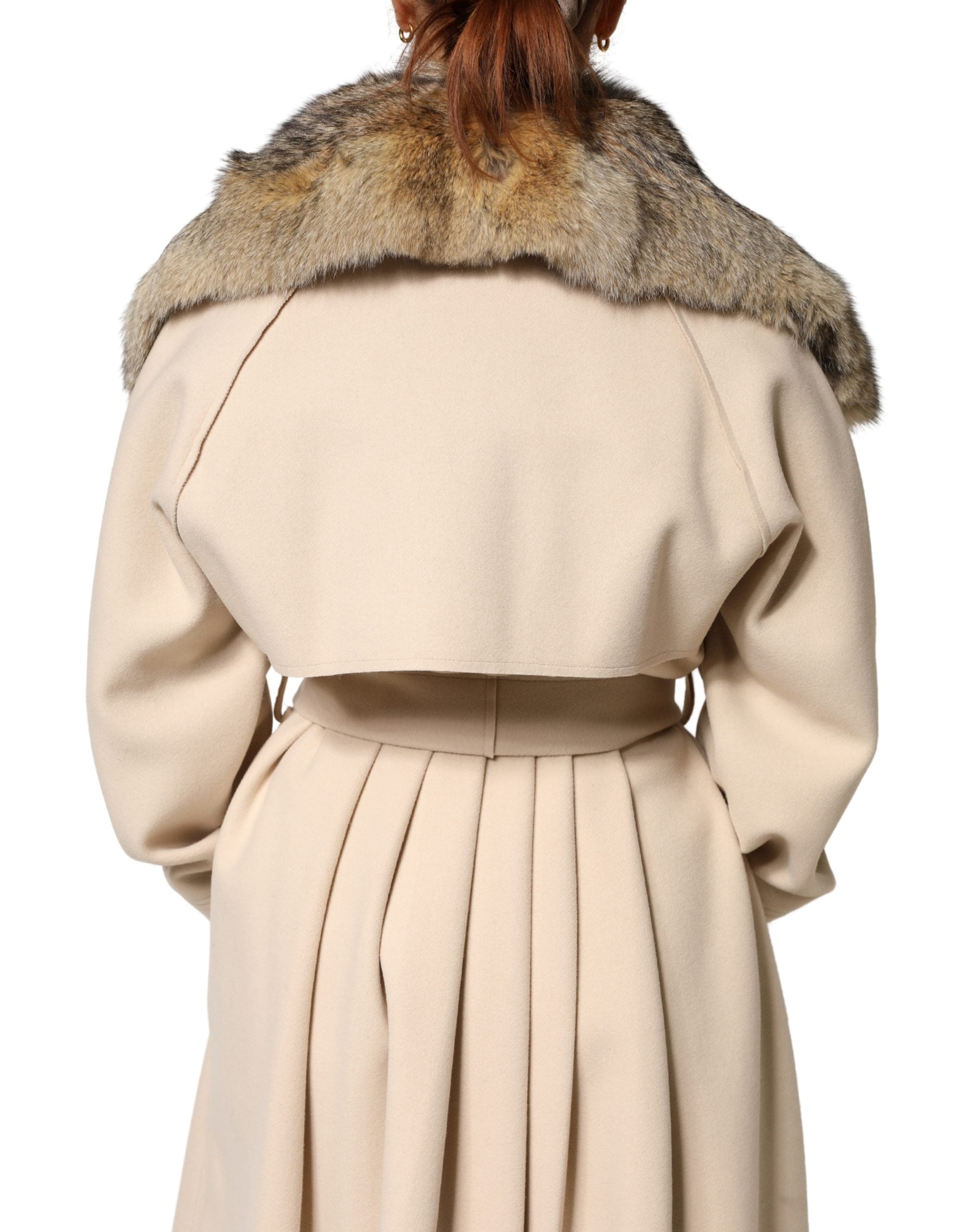 Brown Fur Shoulder Collar Neck Wrap Scarf - ventzia