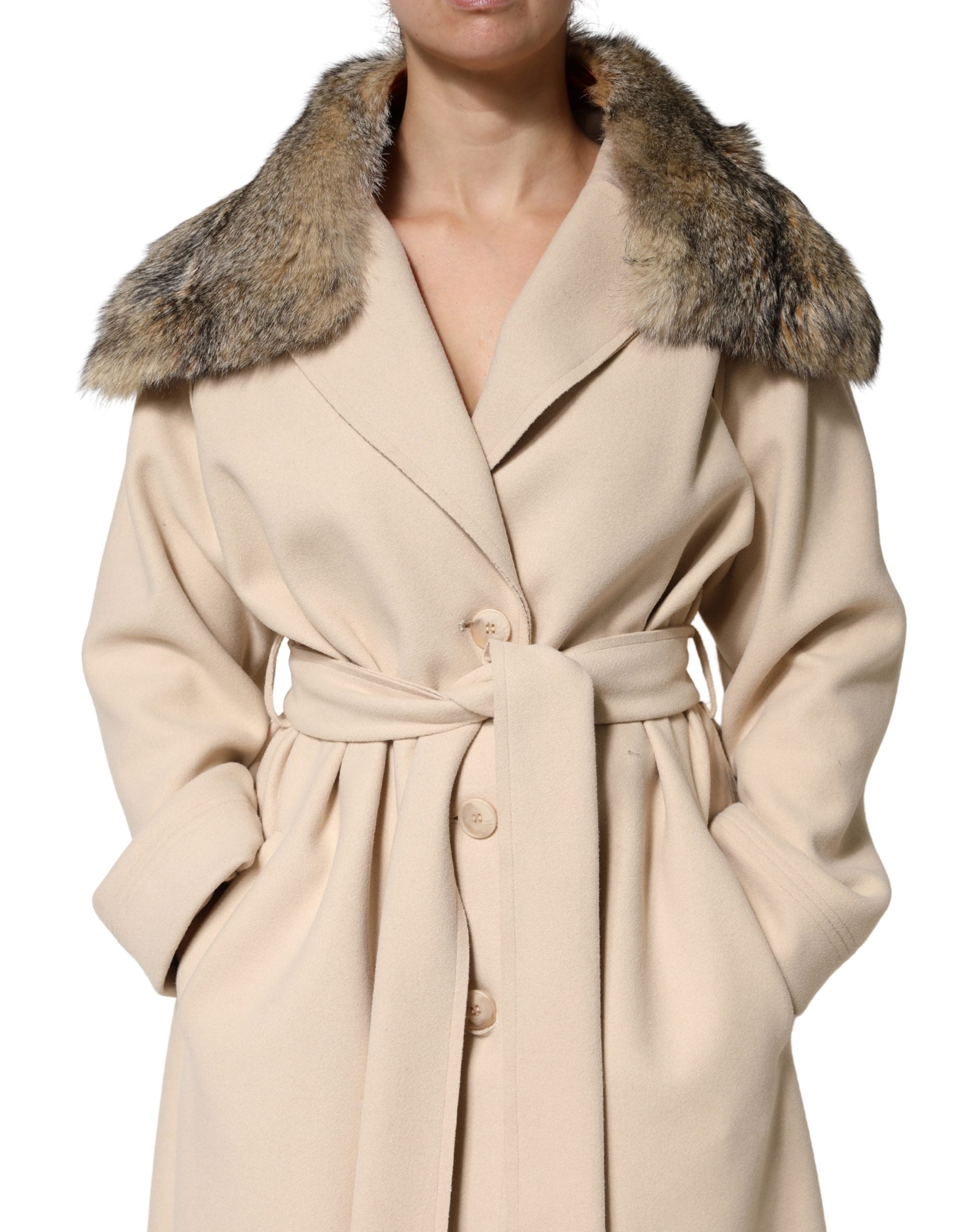 Brown Fur Shoulder Collar Neck Wrap Scarf - ventzia