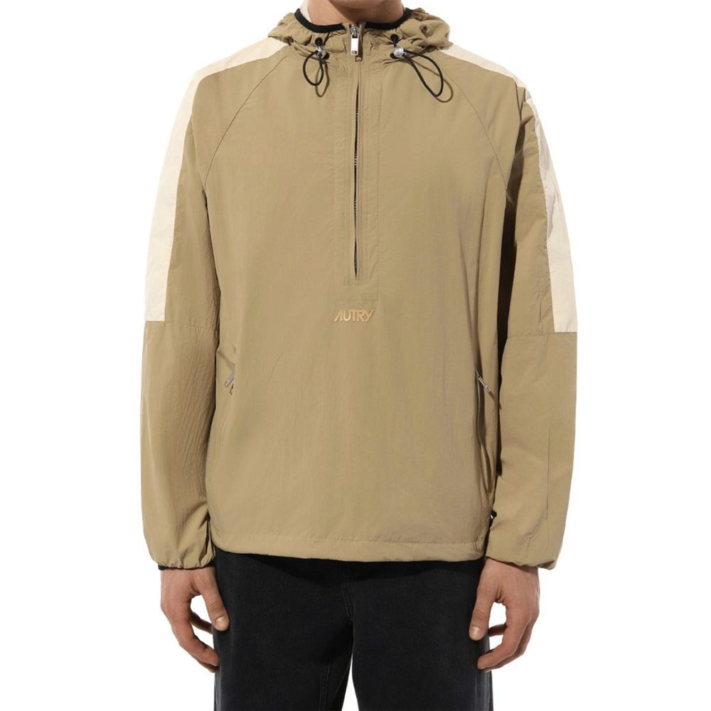 Beige Nylon Shell Jacket - ventzia
