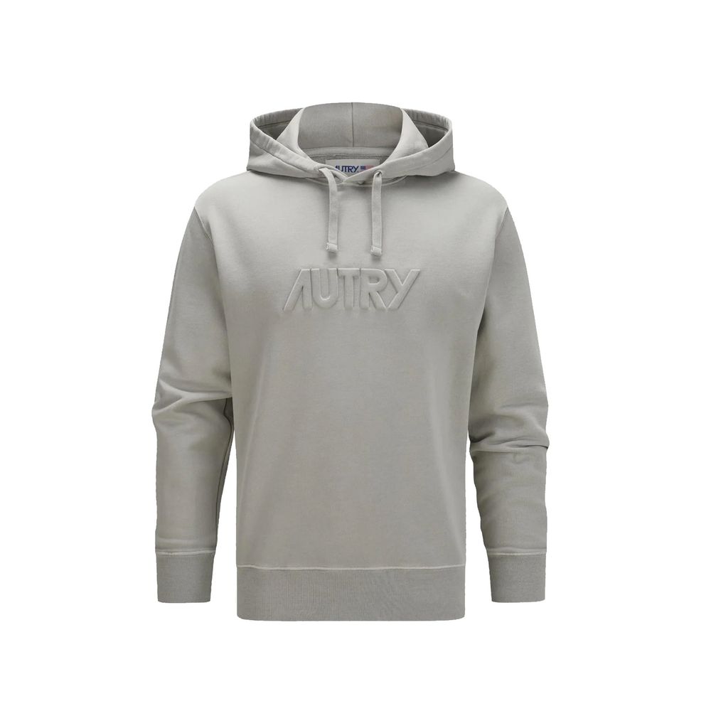 Gray Cotton Hoodie - ventzia