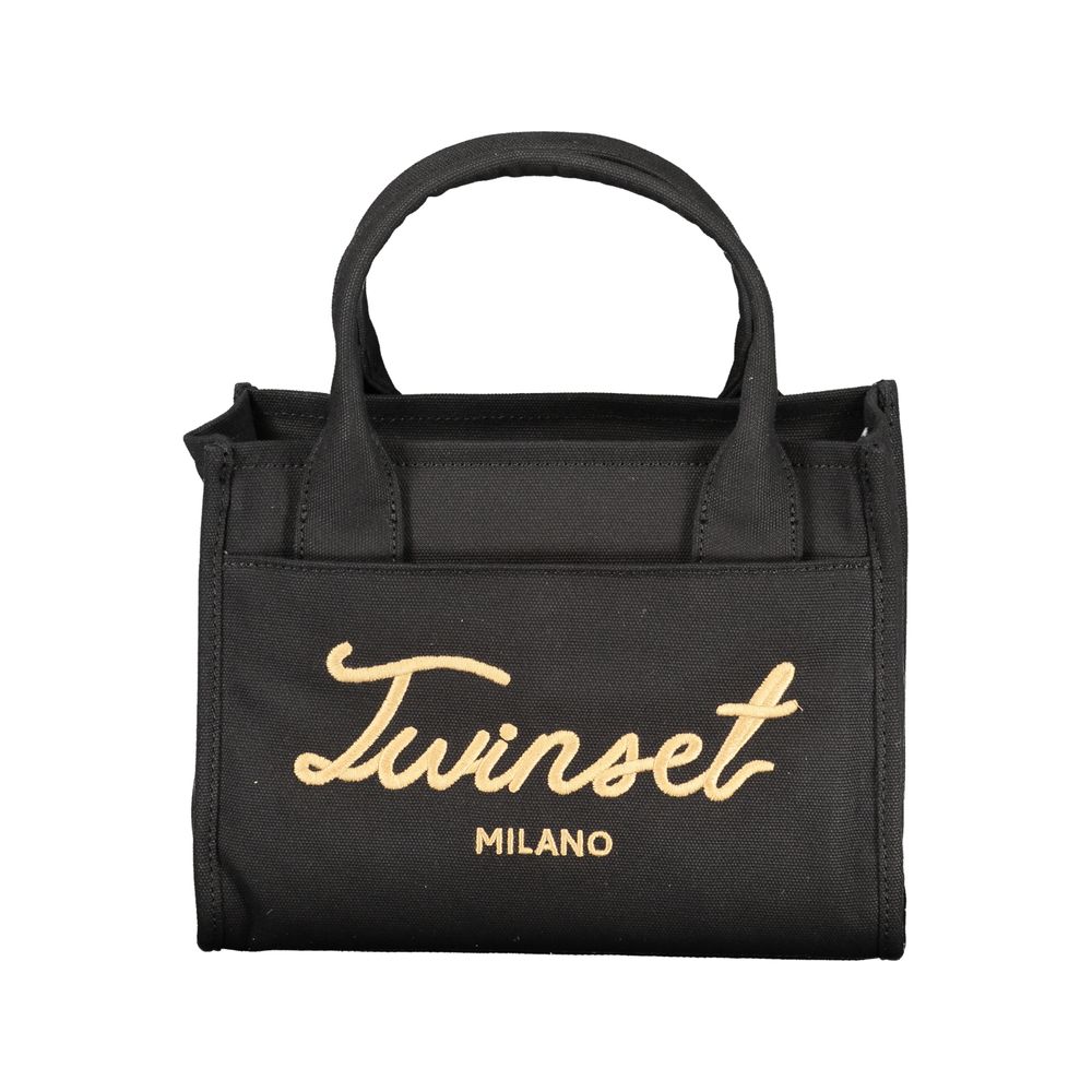 Black Cotton Women Handbag - ventzia