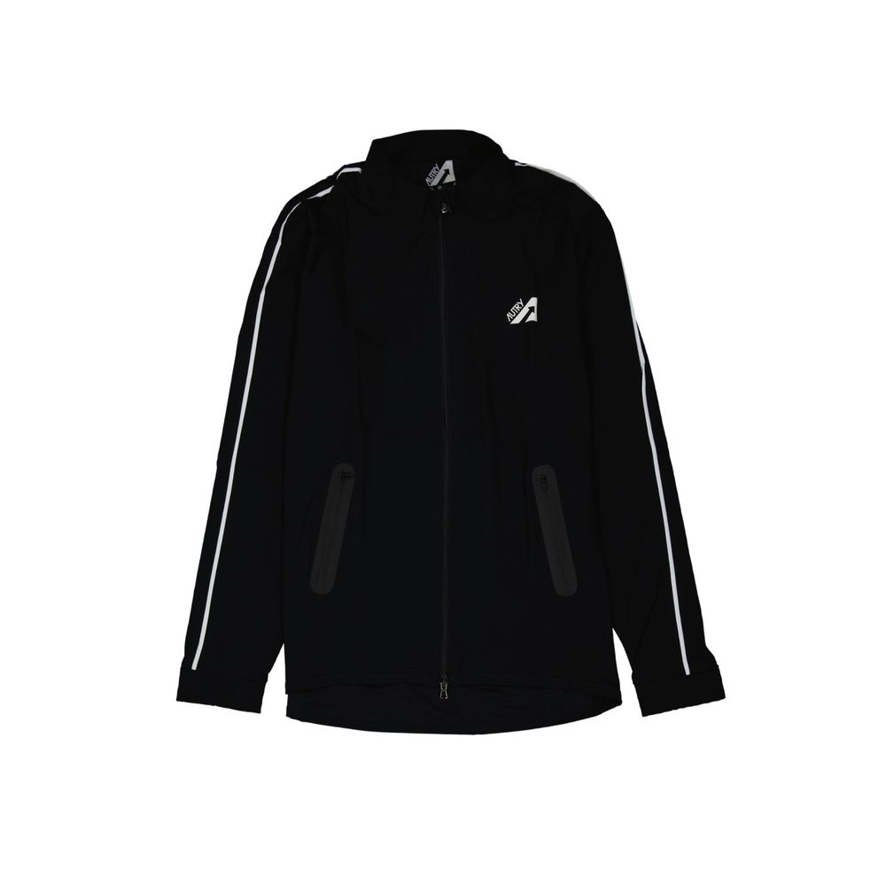 Black Elastane Shell Jacket - ventzia