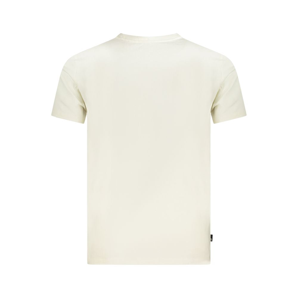 Beige Cotton Men T-Shirt - ventzia
