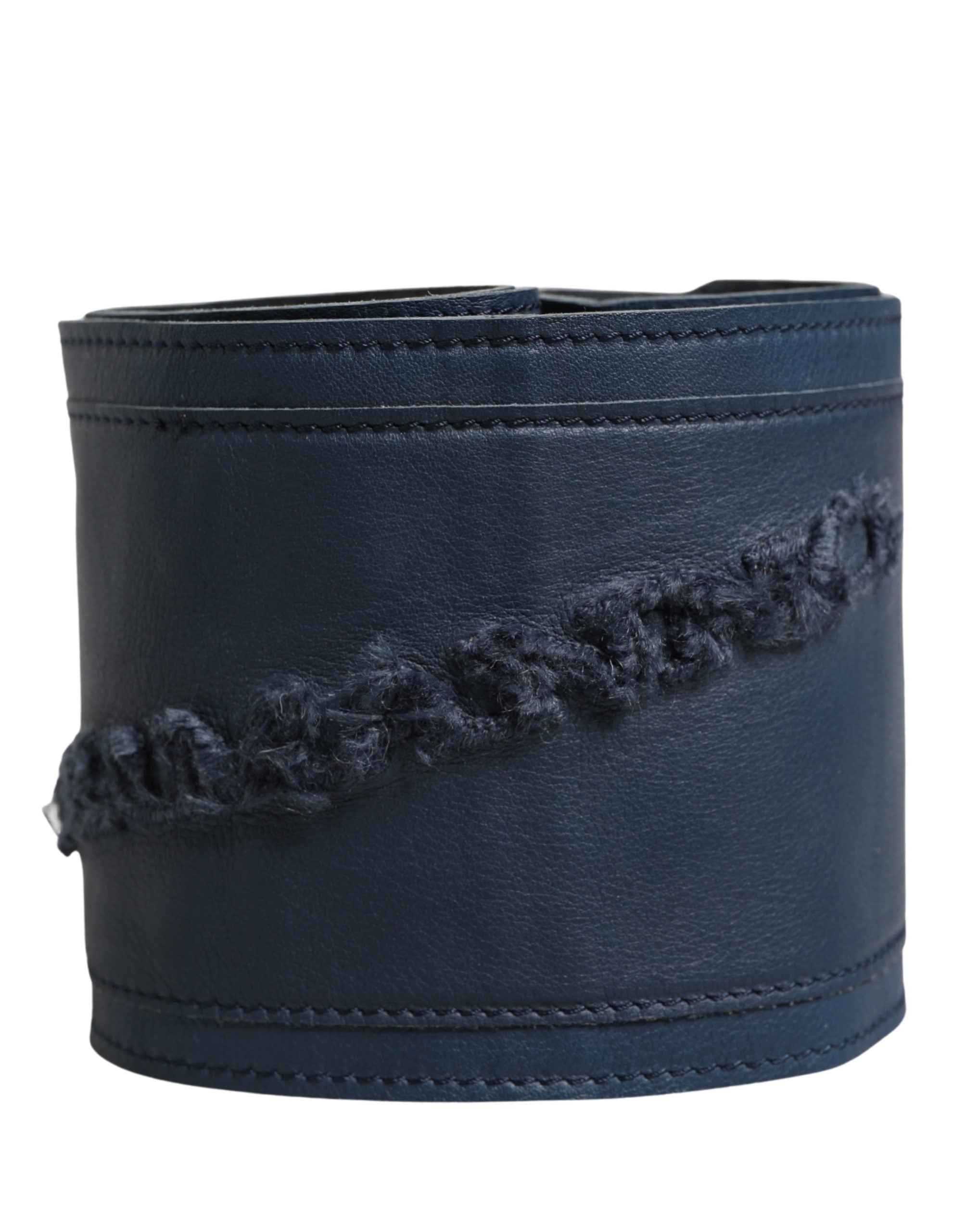 Blue Leather Wide Waist Women Cintura Belt - ventzia