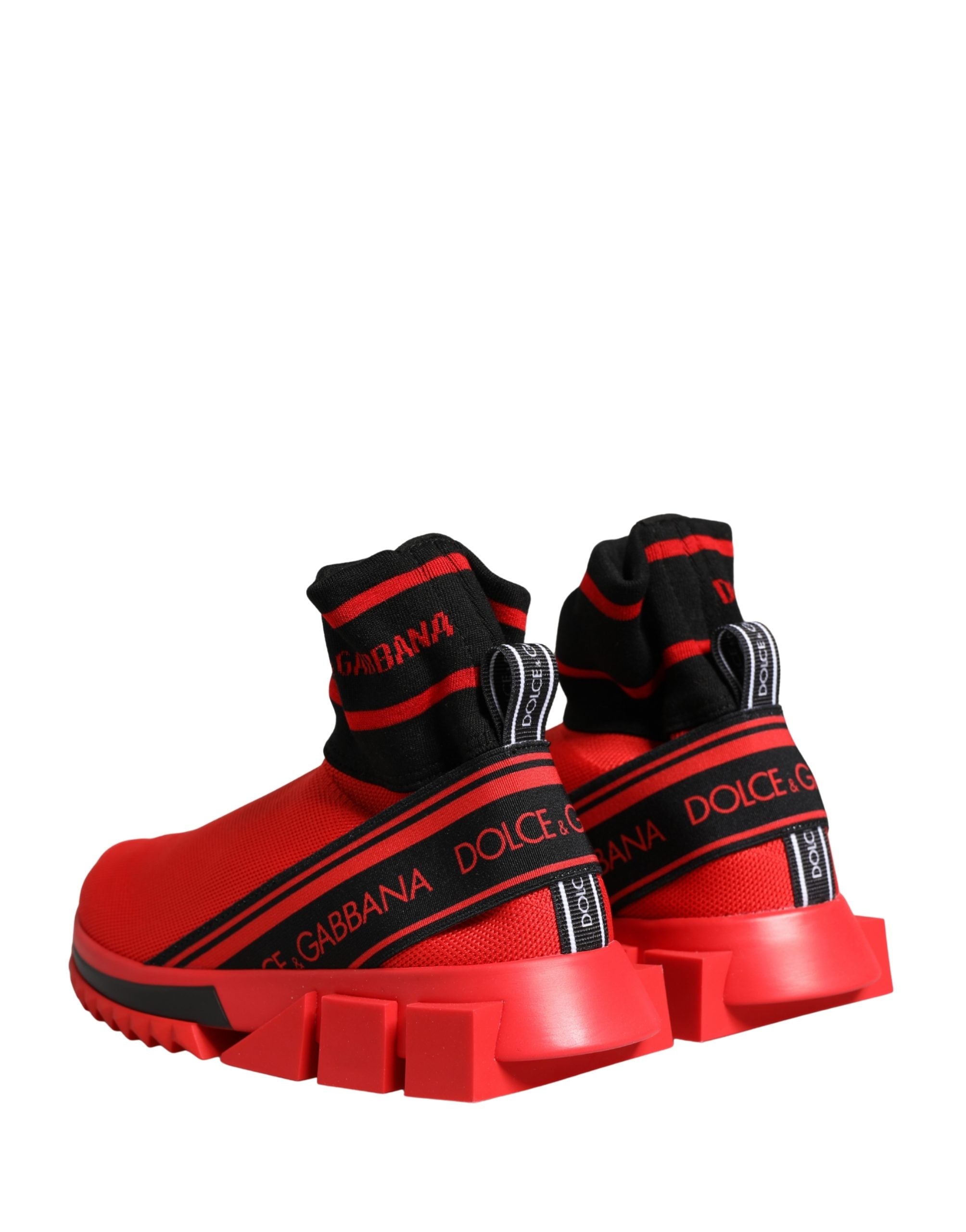 Red Black Sorrento Socks Sneakers Shoes - ventzia