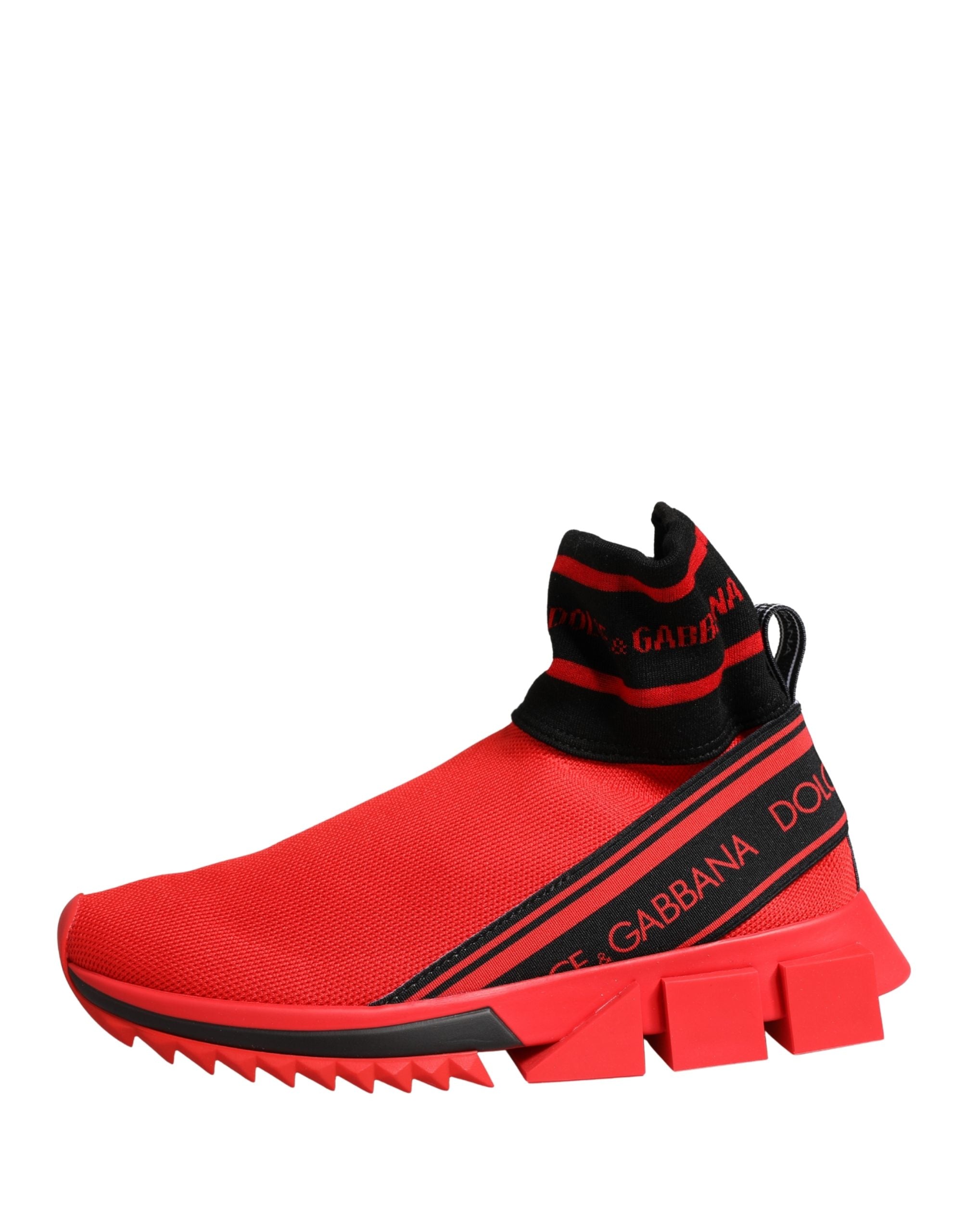 Red Black Sorrento Socks Sneakers Shoes - ventzia