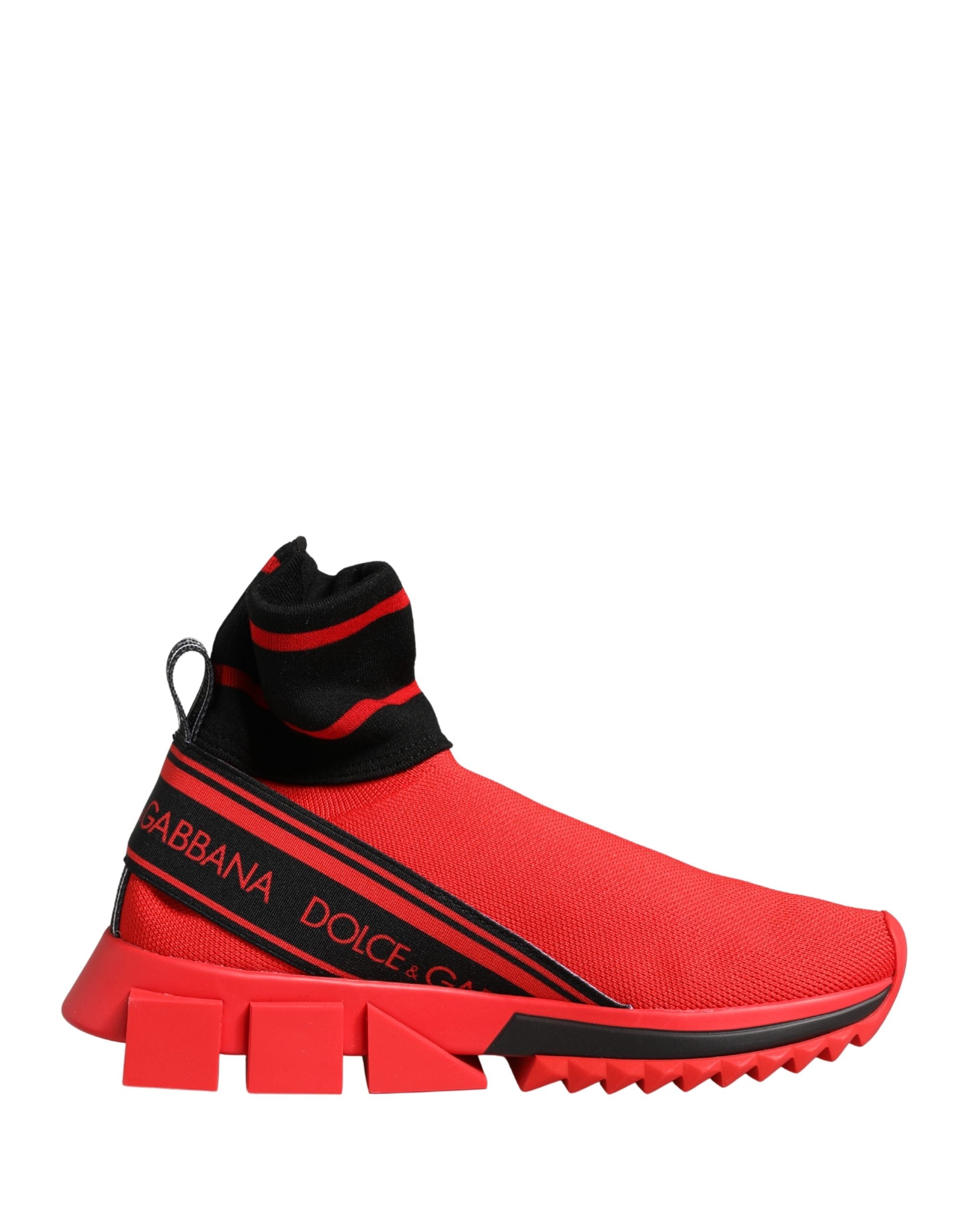 Red Black Sorrento Socks Sneakers Shoes - ventzia