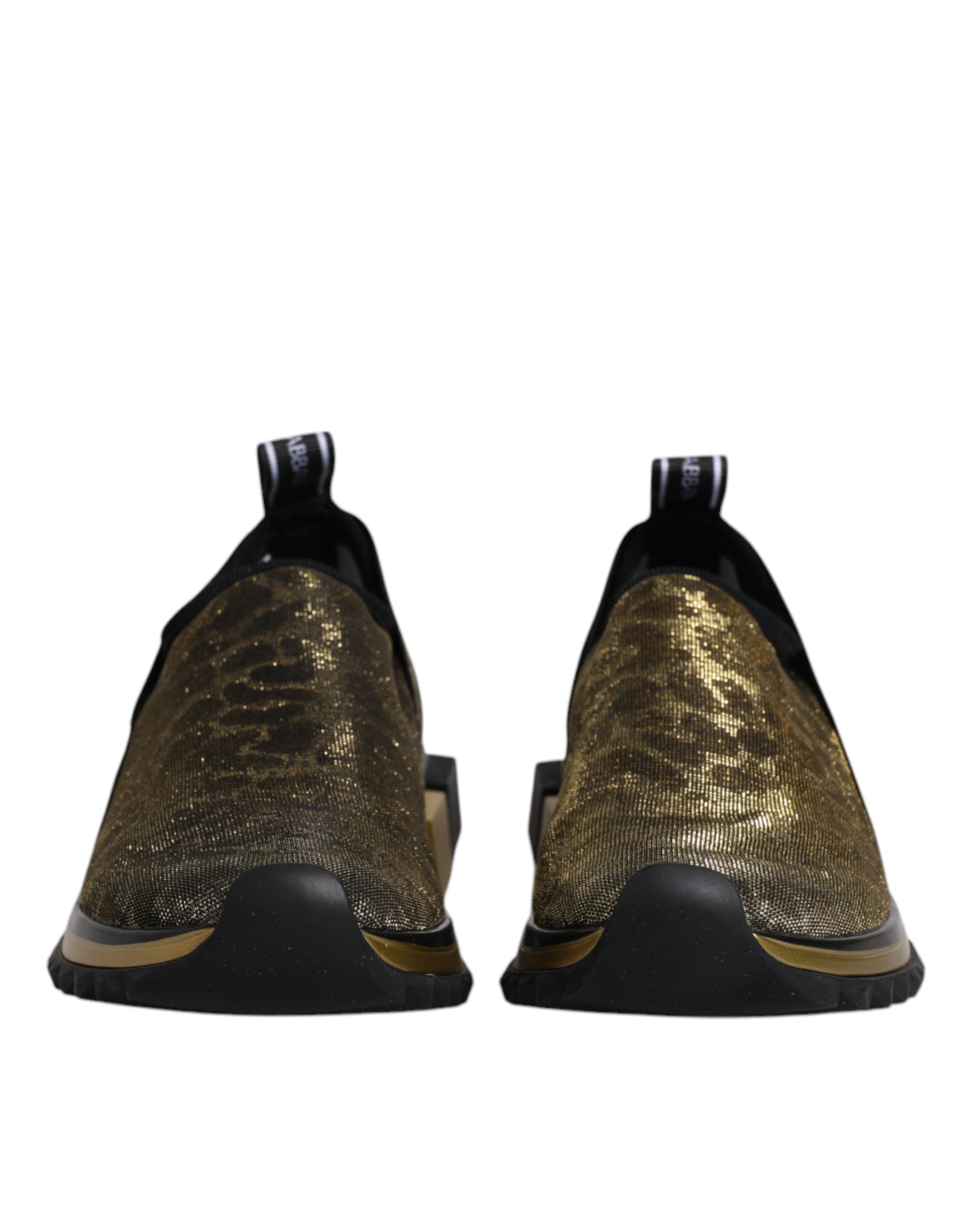 Gold Glitter Leopard Sorrento Sneakers Shoes - ventzia