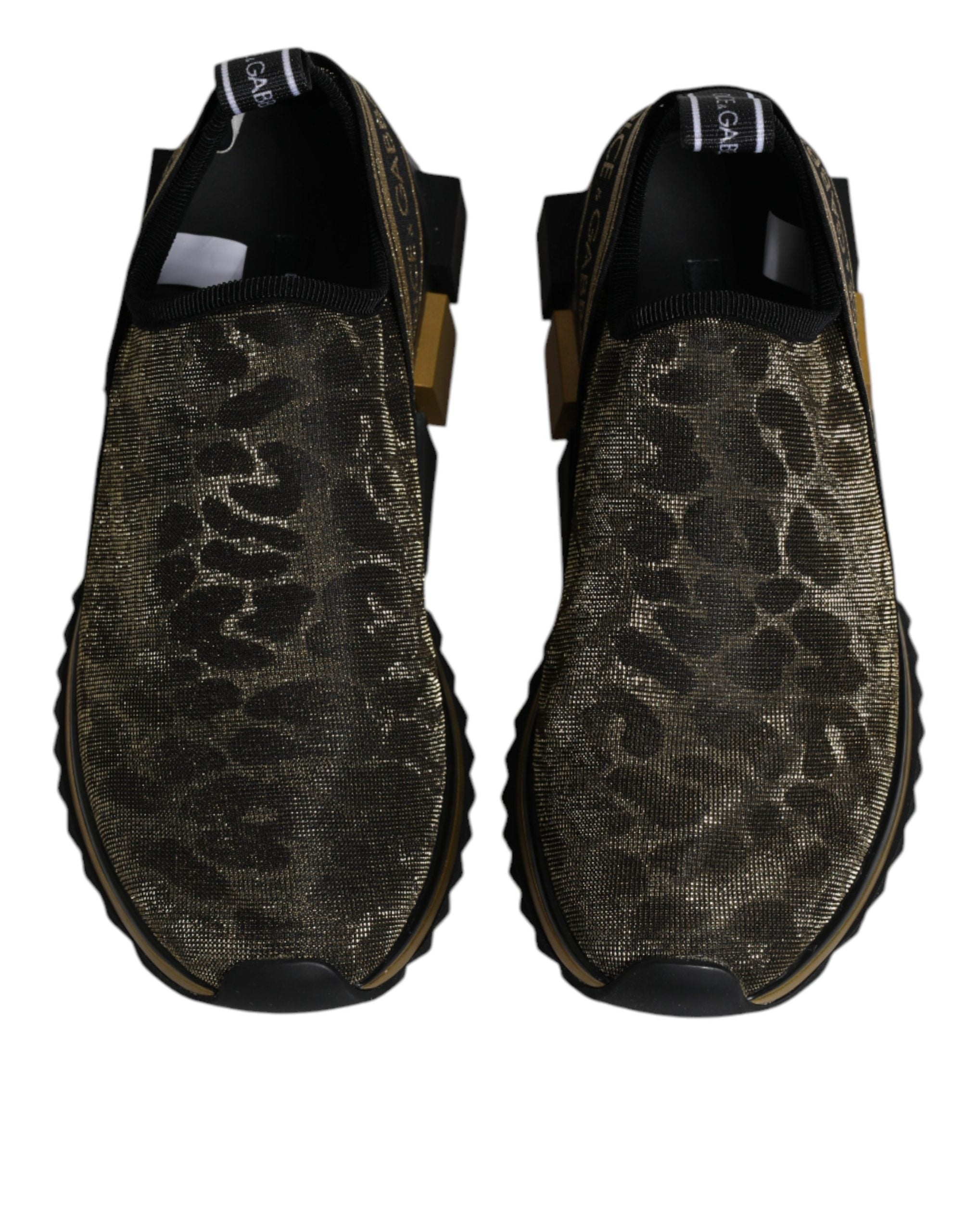 Gold Glitter Leopard Sorrento Sneakers Shoes - ventzia
