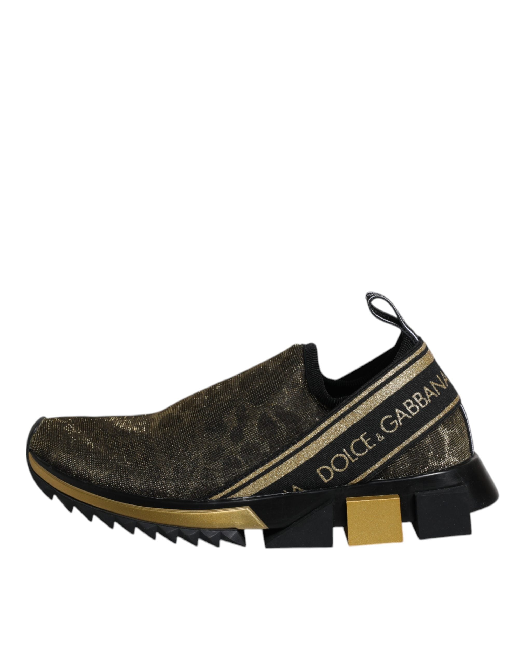 Gold Glitter Leopard Sorrento Sneakers Shoes - ventzia