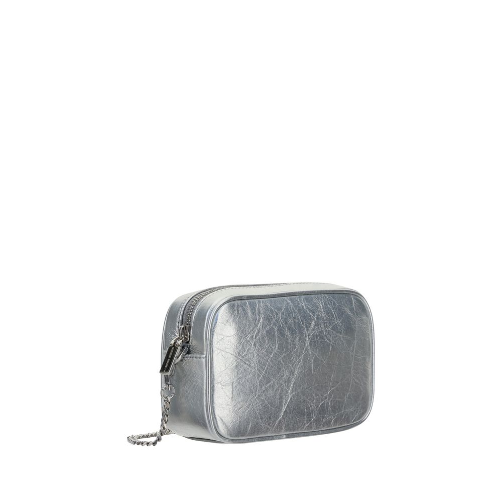 Gray Calf Leather Bos Taurus Shoulder Bag - ventzia