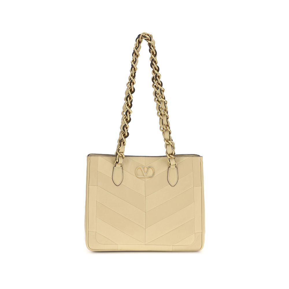 Gold Napa Leather / Calf Bos Taurus Shoulder Bag - ventzia