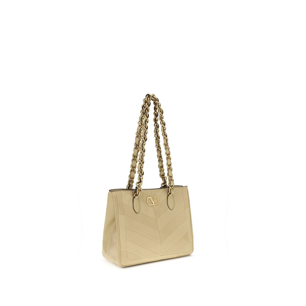 Gold Napa Leather / Calf Bos Taurus Shoulder Bag - ventzia