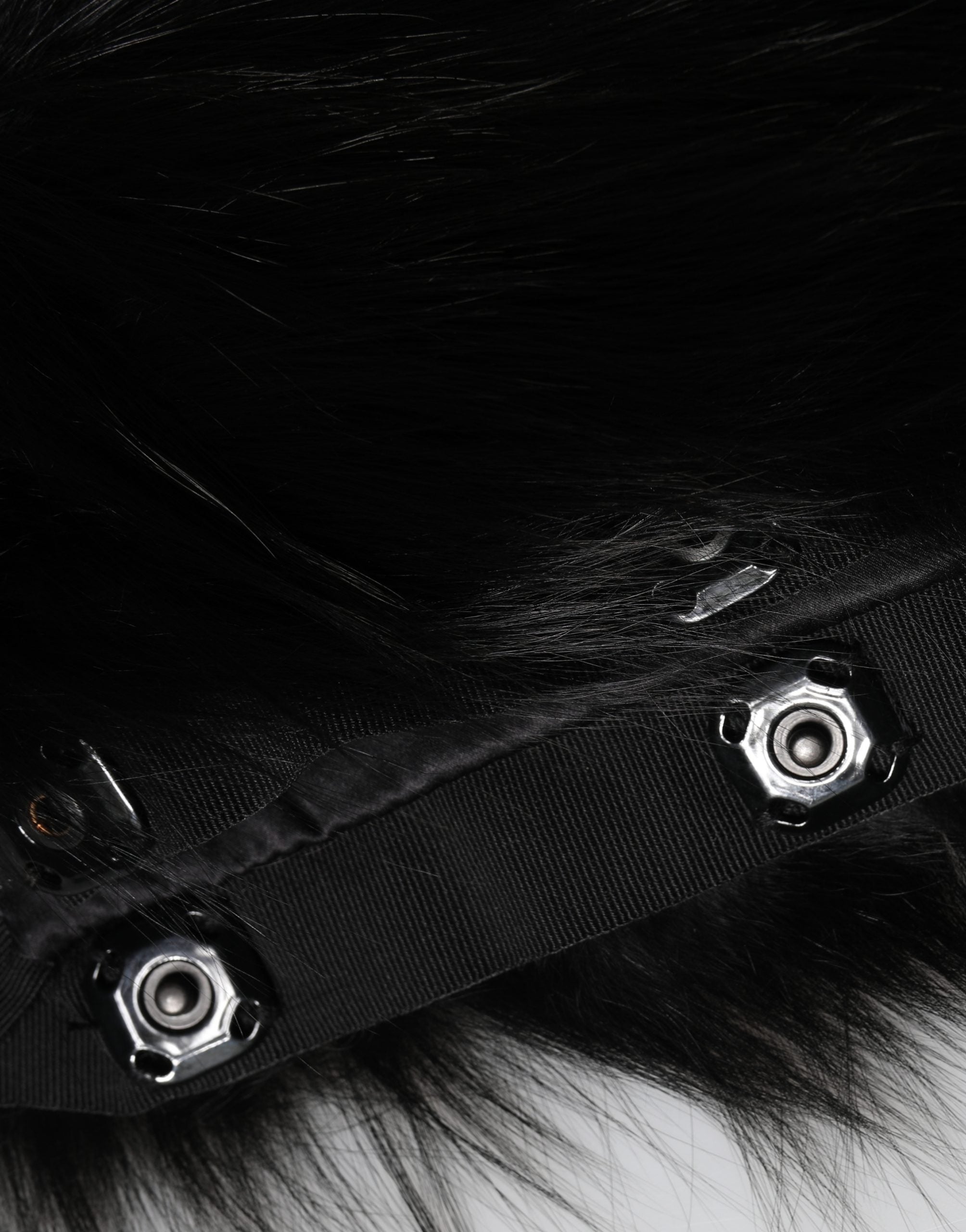 Black Fur Shoulder Collar Wrap Shawl Scarf - ventzia