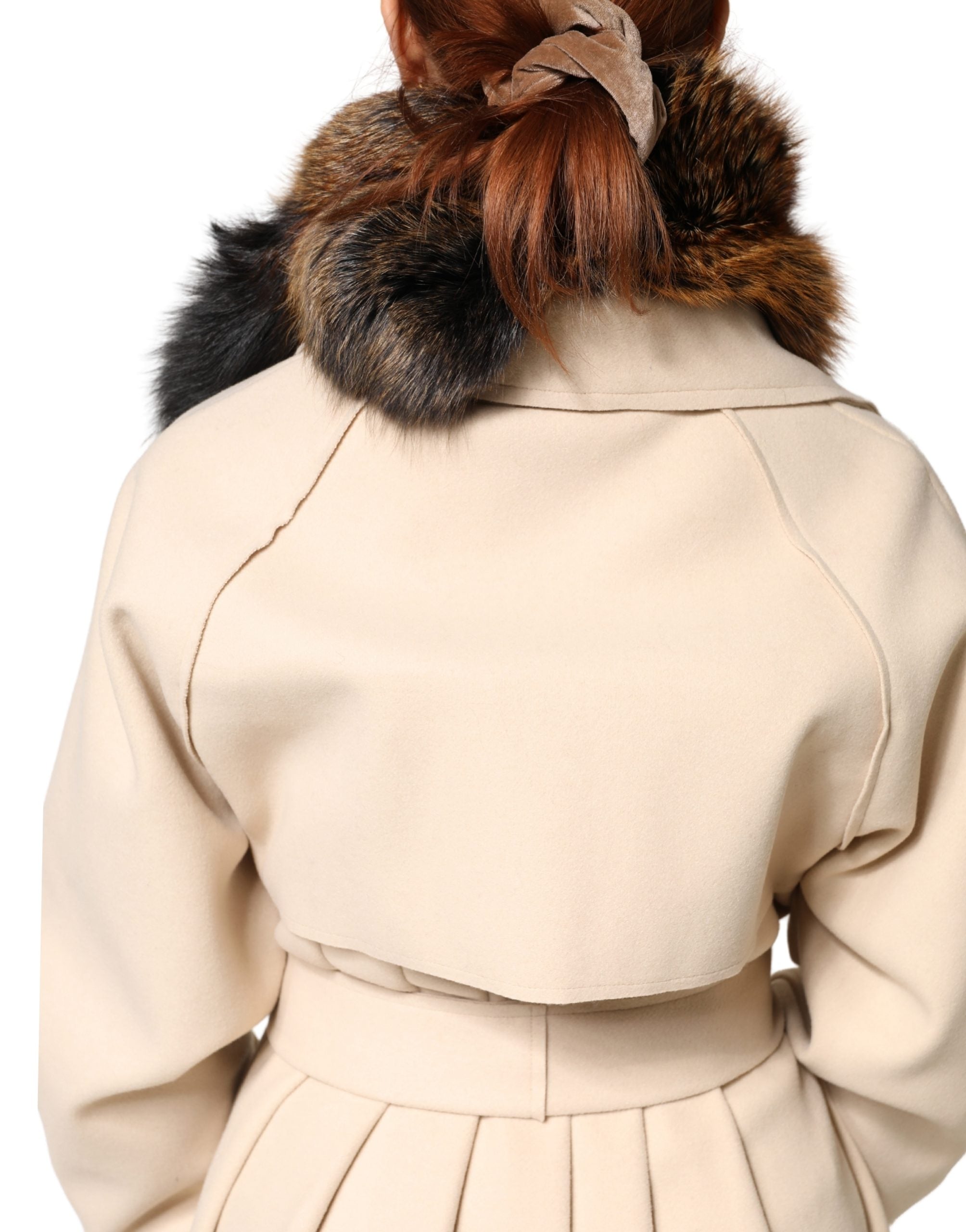 Brown Red Fox Fur Neck Warmer Winter Scarf - ventzia