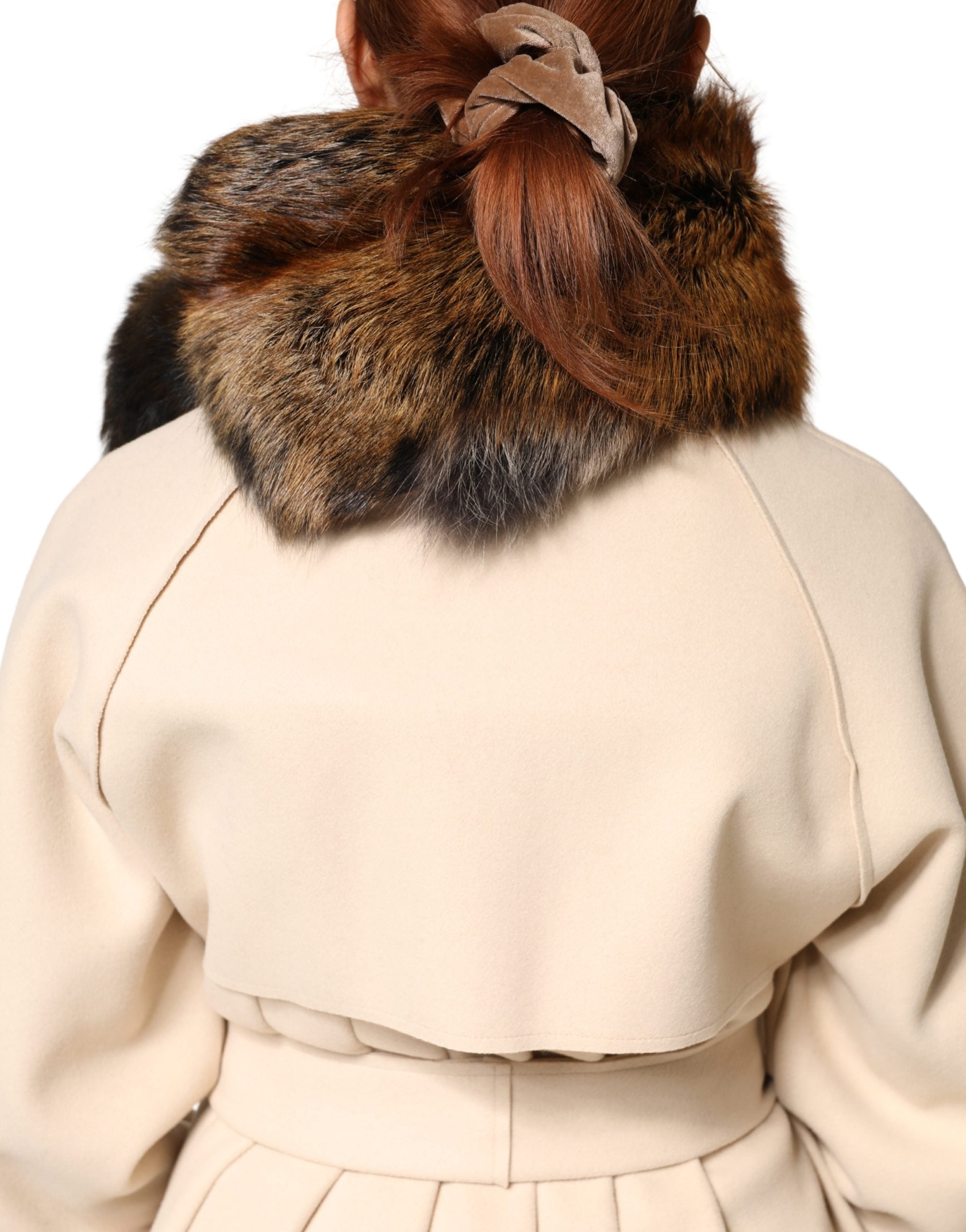 Brown Red Fox Fur Neck Warmer Winter Scarf - ventzia