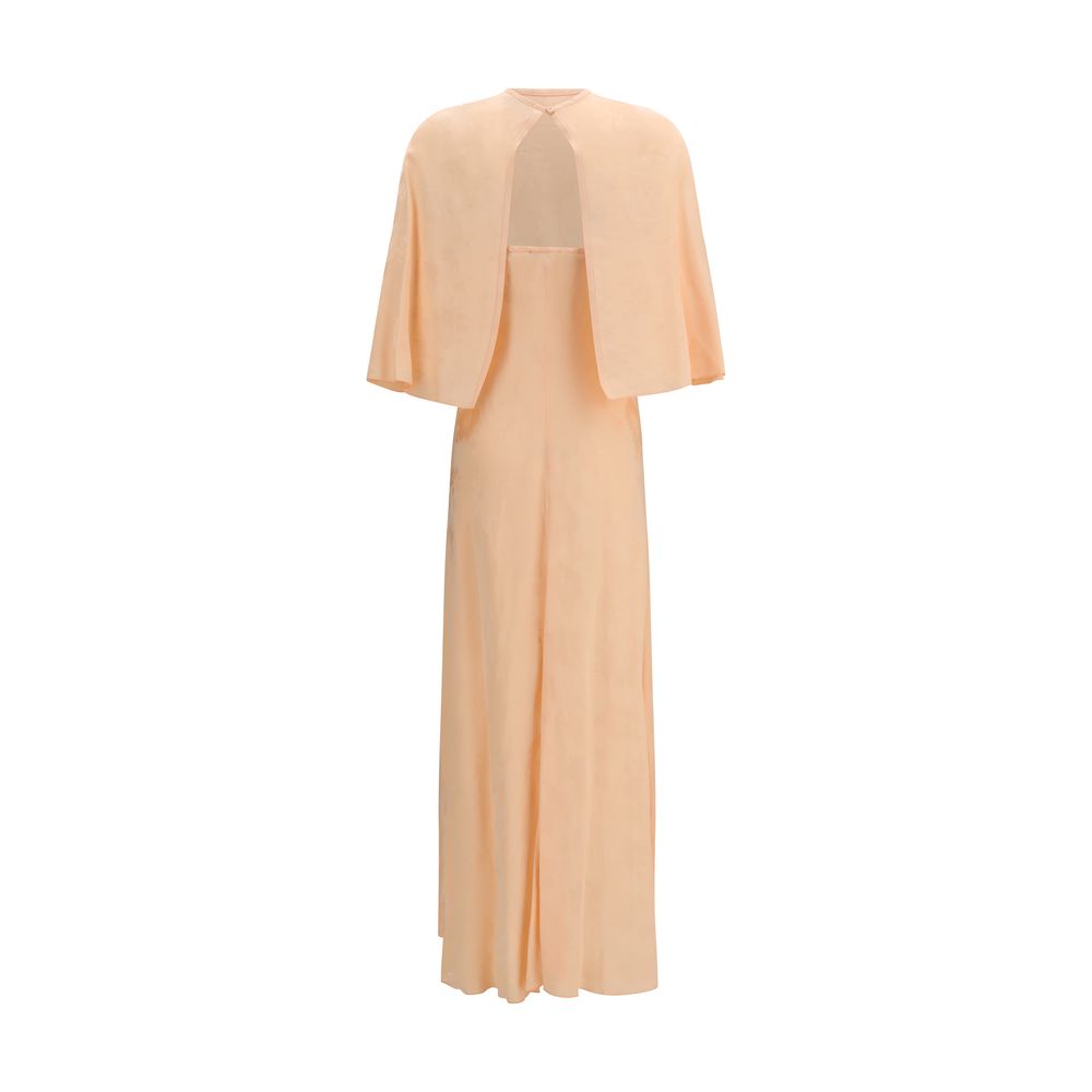 Orange Viscose Casual Dress - ventzia