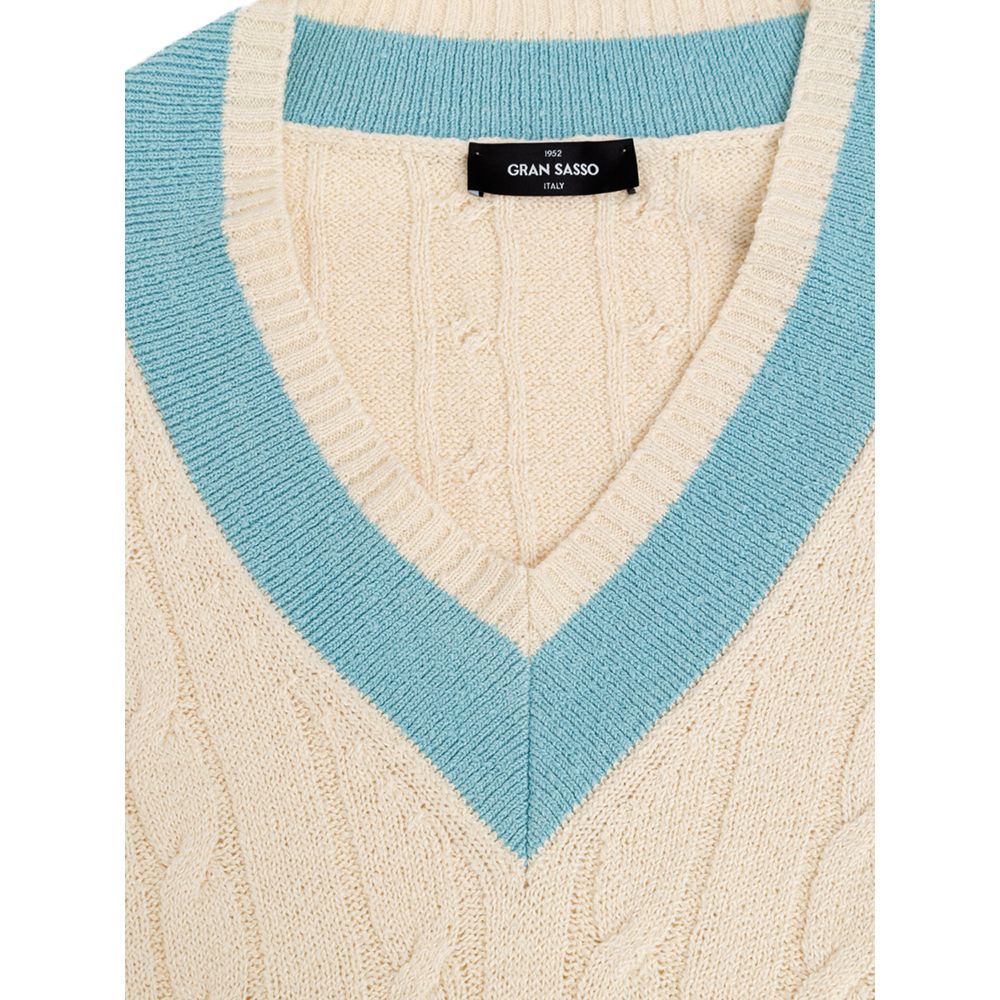 White Cotton Sweatshirt - ventzia