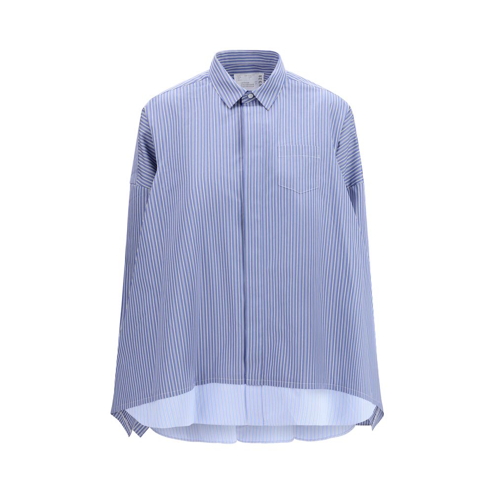 Blue Cotton Pattern Shirt - ventzia