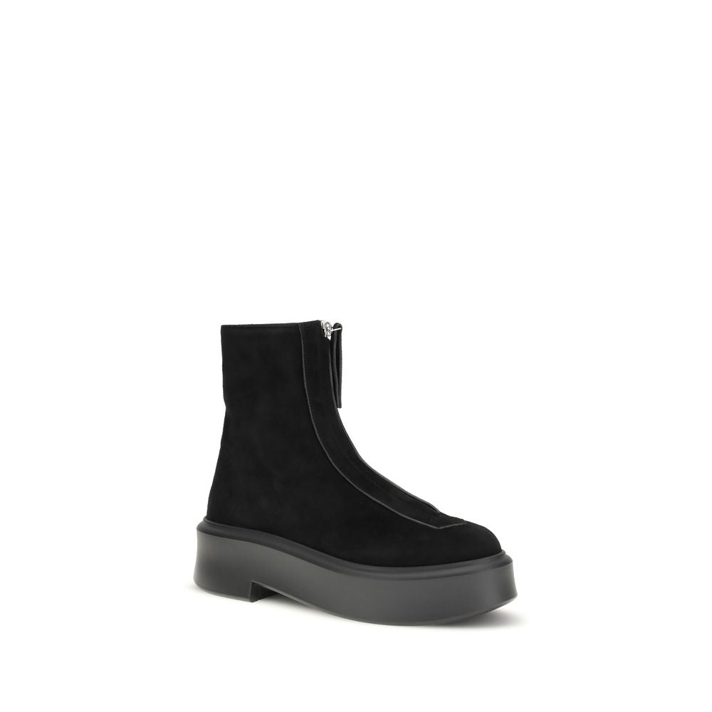 Black Rubber Ankle Boots - ventzia