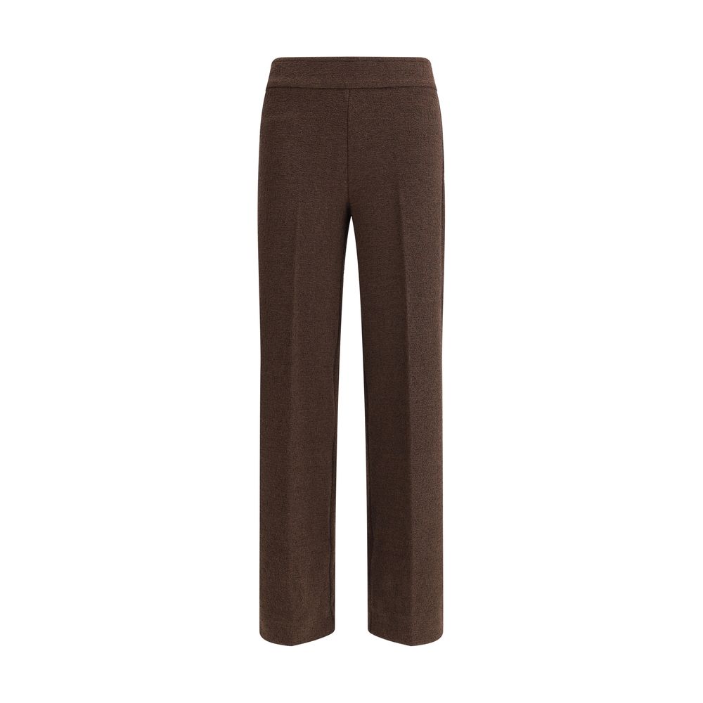 Brown Polyester Casual Pants - ventzia