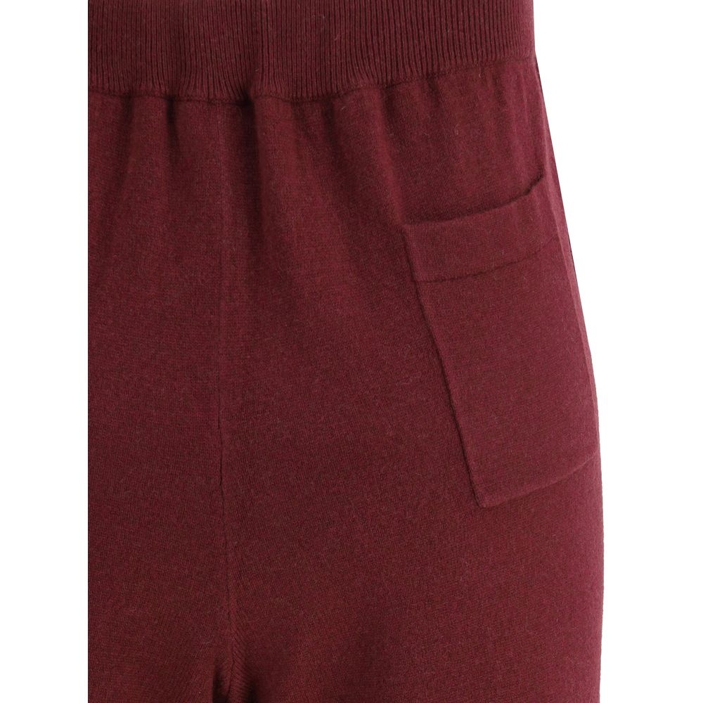 Bordeaux Wool Casual Pants - ventzia