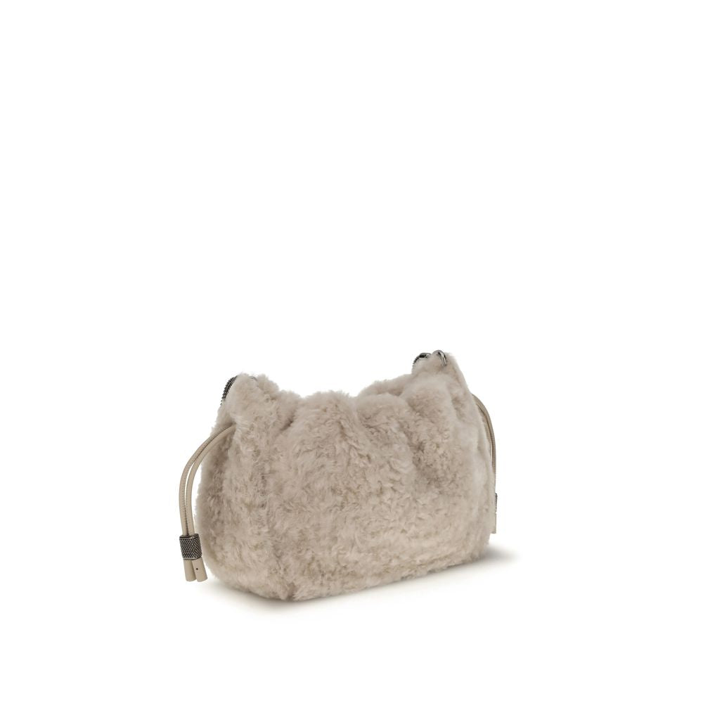 Gray Fur Shoulder Bag - ventzia