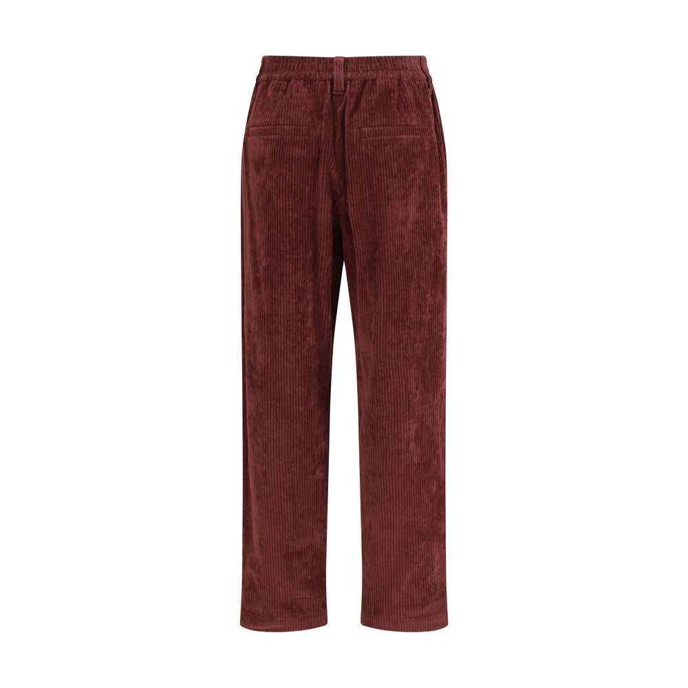 Bordeaux Cotton Casual Pants - ventzia